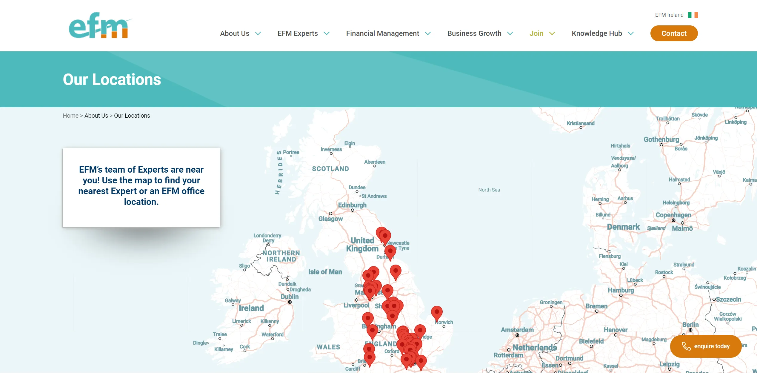 EFM Expert Locations Page Preview Image