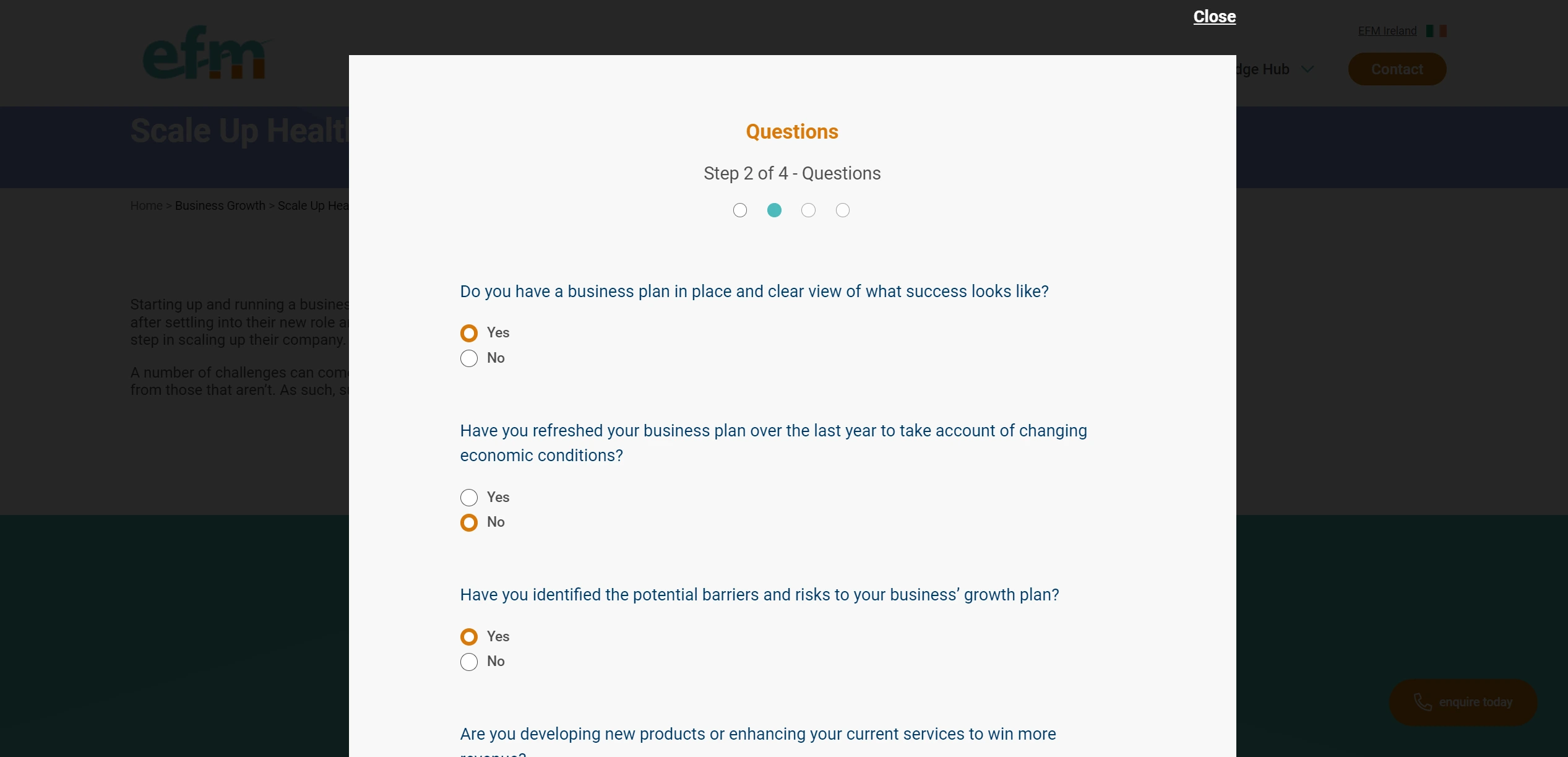 EFM Custom Questionnaire Builder CMS Preview Image