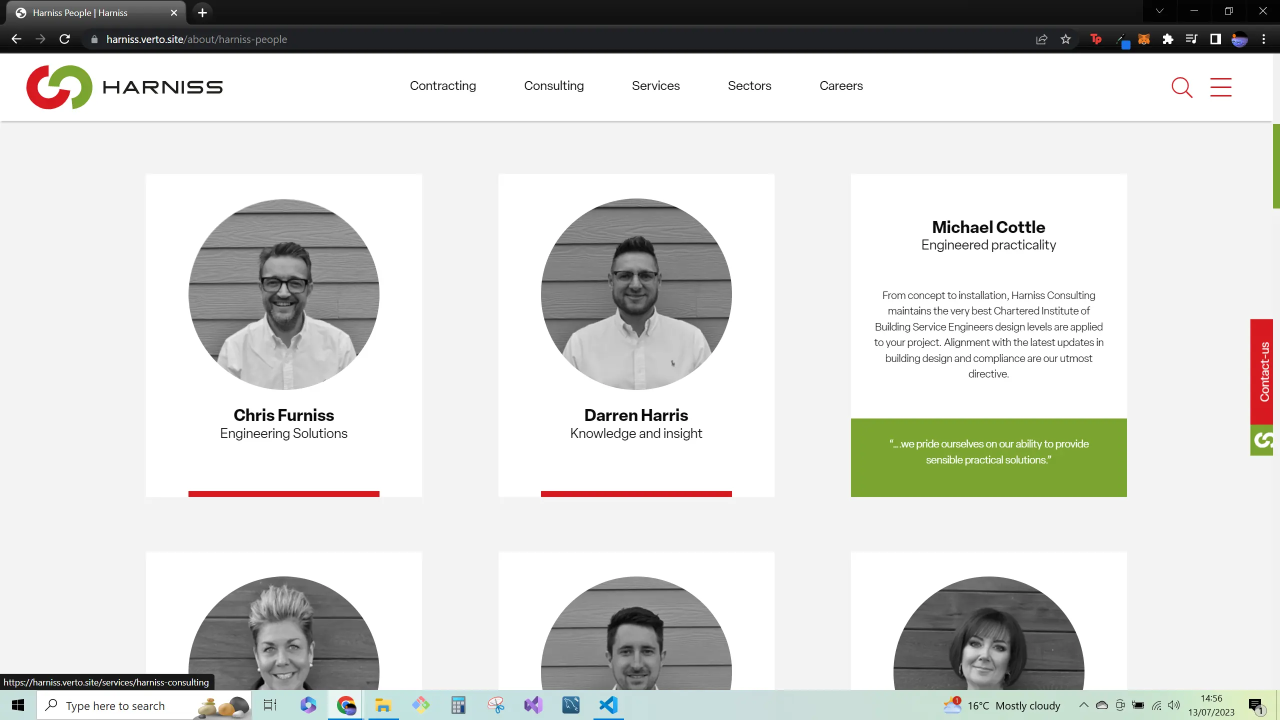 Harniss Employees Page Preview Image